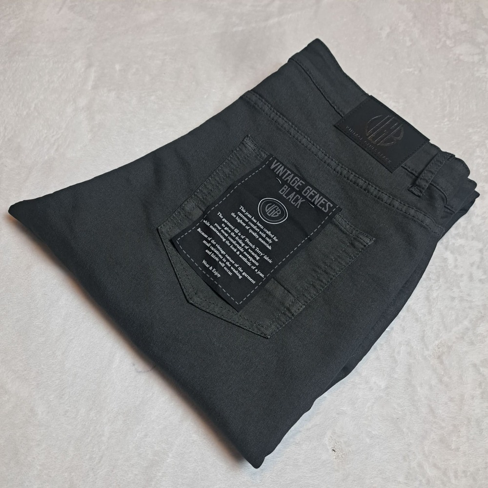 VGB Vintage Genes Black Men's Stretch Gray Jeans Size 36X30 New